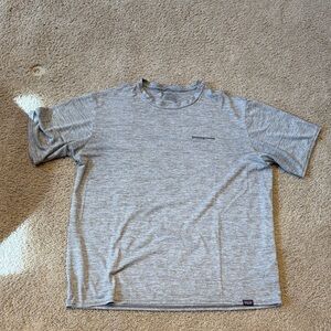Patagonia Capilene Cool Light Gray Short Sleeve Tee Mens Size Large